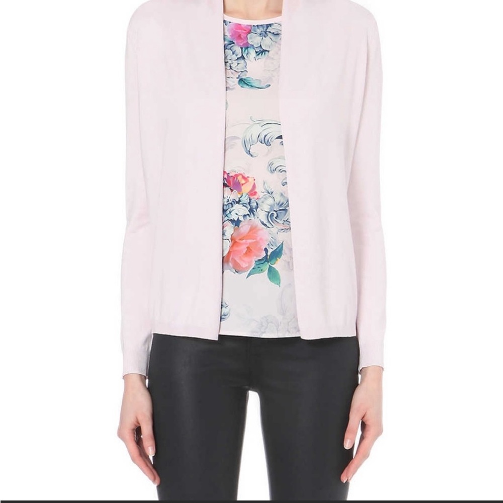 Ted Baker Kacei floral-panel wrap cardigan 0/Small